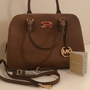 Michael Kors Saffiano Leather Satchel Bag